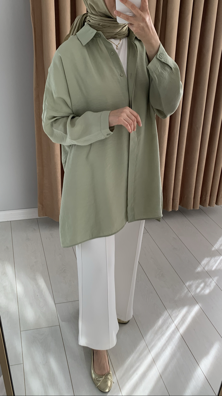 Nuss Basic Tencel Menta Gömlek