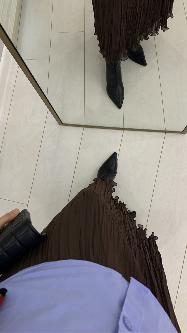 Kırışık Şifon Etek