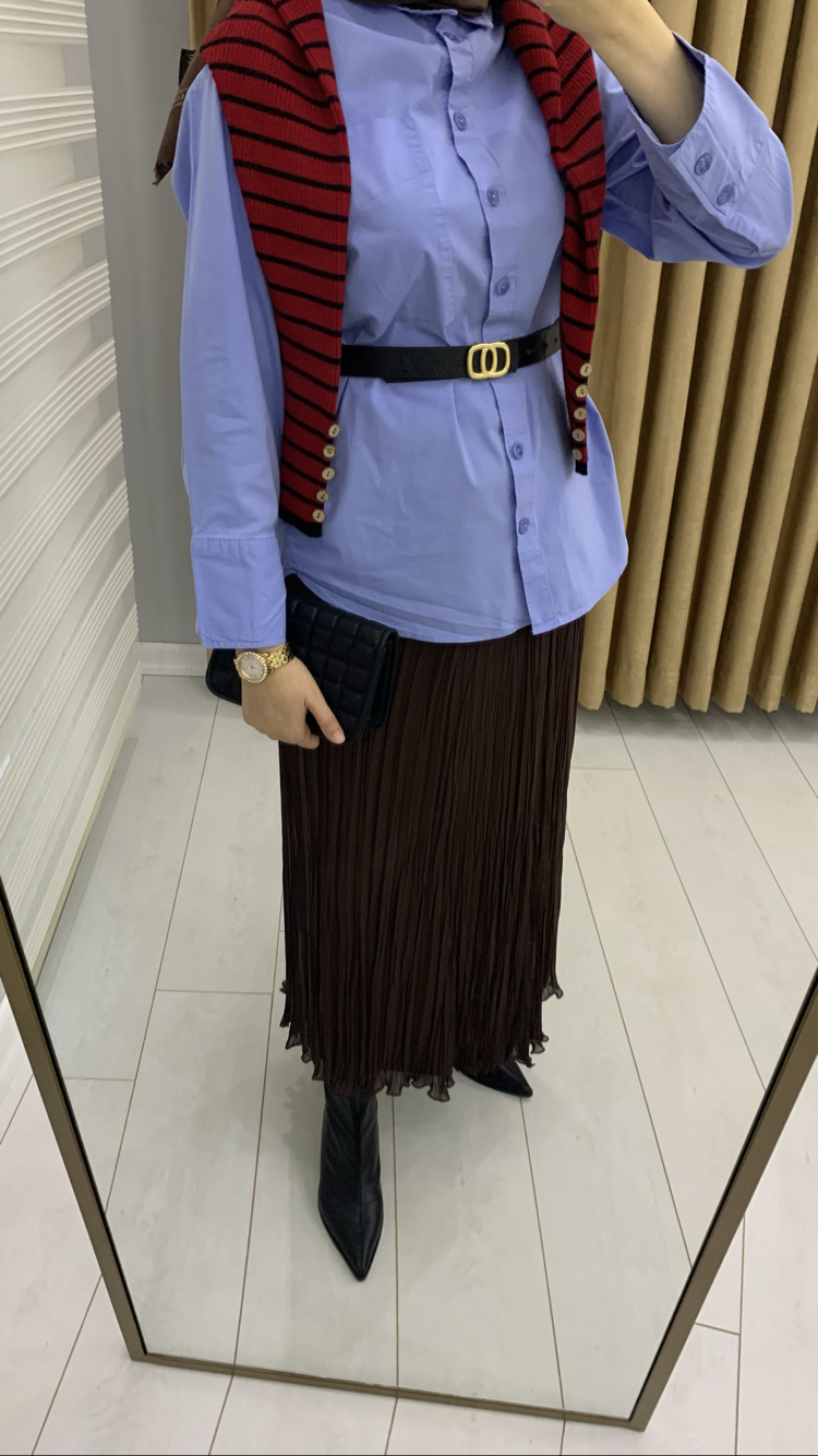 Kırışık Şifon Etek