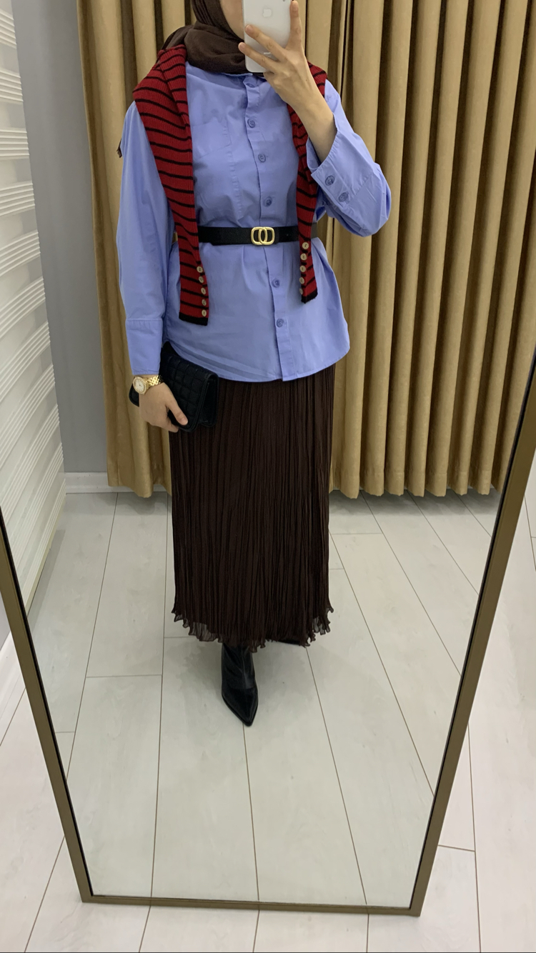 Kırışık Şifon Etek
