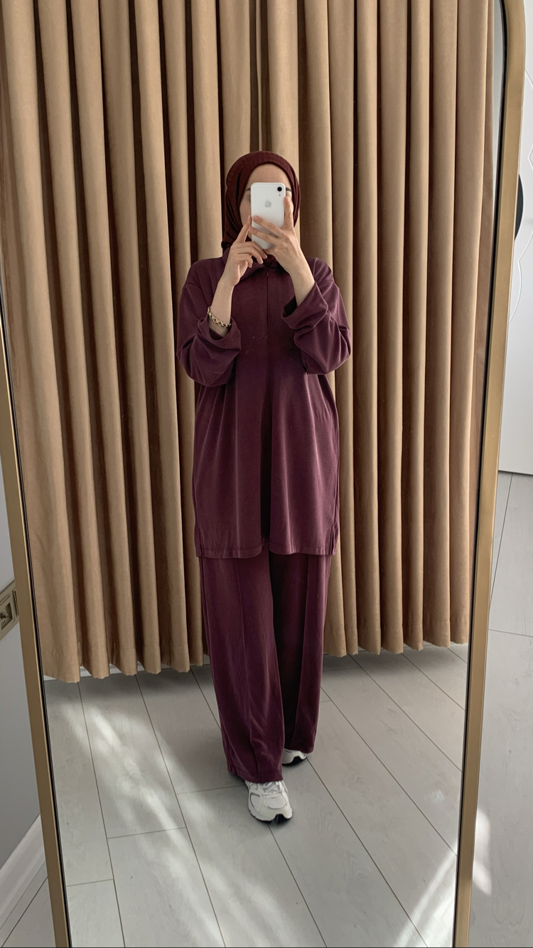 Pantolonlu Mürdüm Takım