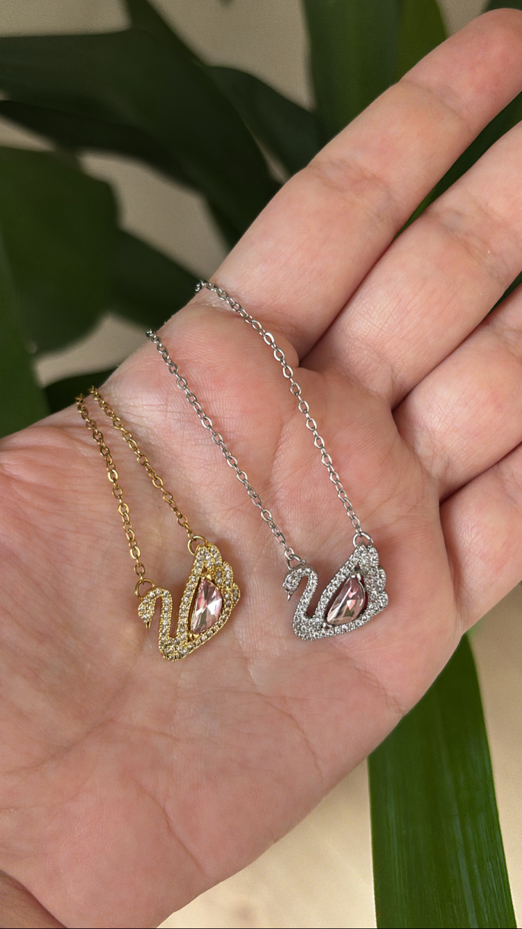 Silver|Gold Swan Kolye