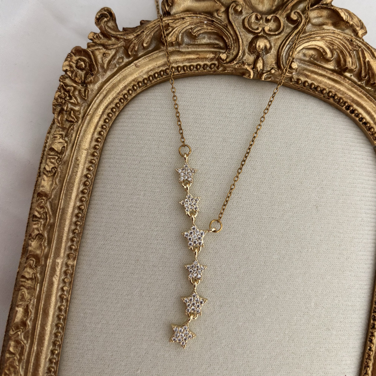 Çelik Gold Star Kolye