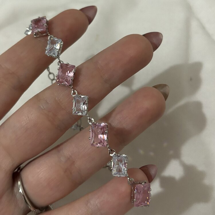 Silver Pink Bileklik