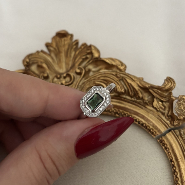 Xuping Silver Green Yüzük