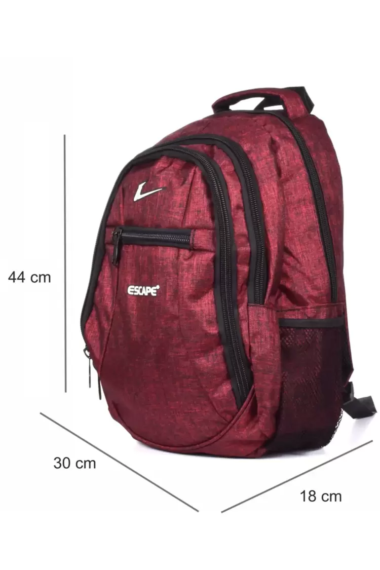 ESCAPE Laptop Bölmeli Outdoor Okul Ve Günlük Sırt Çantası Spor Çantası 307 Bordo