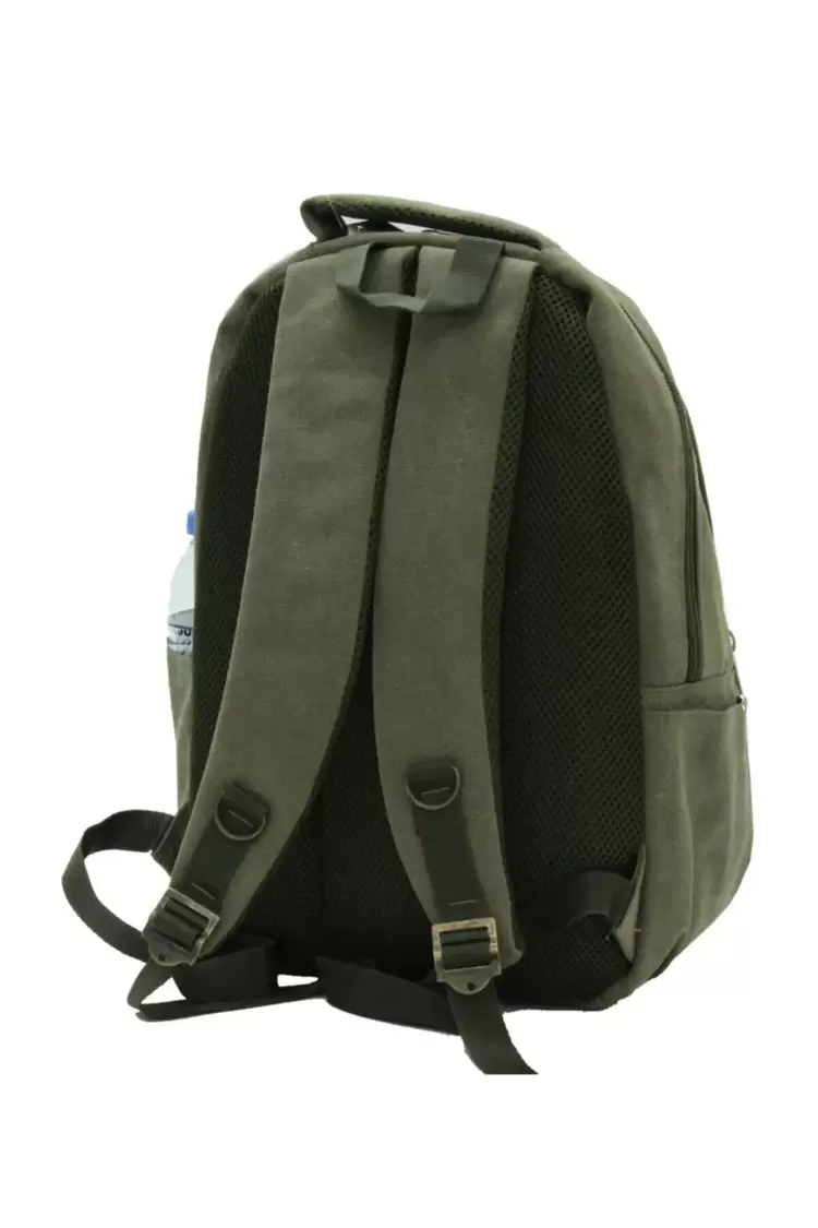 ESCAPE Laptop Bölmeli Kanvas Kumaş Outdoor Sırt Çantası Spor Çantası Haki 307 TYC00335685315