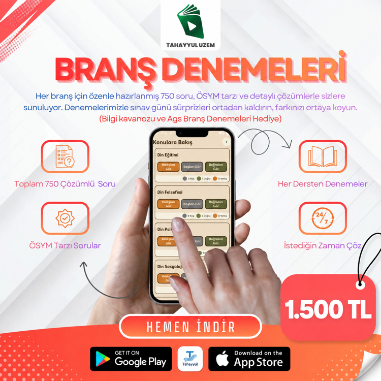 2026 Tahayyül DHBT Online Branş Denemesi
