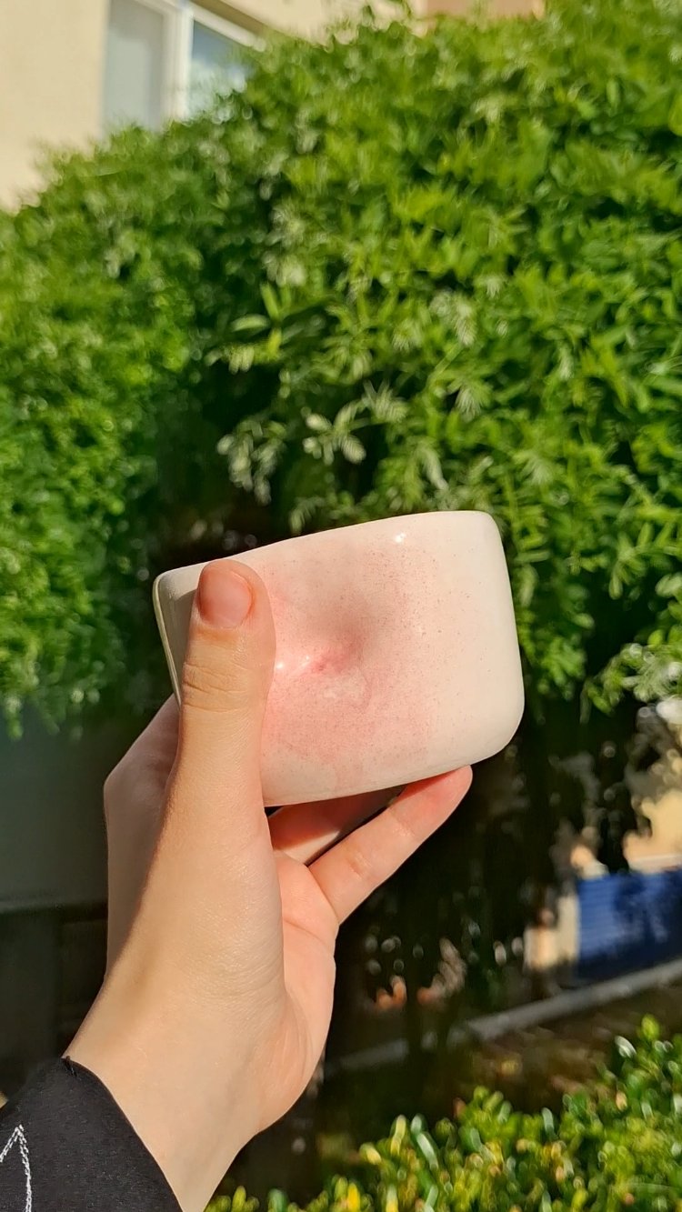 pembe turuncu aura bardak