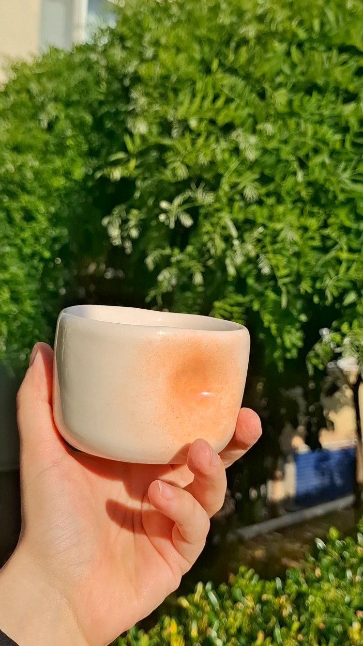pembe turuncu aura bardak