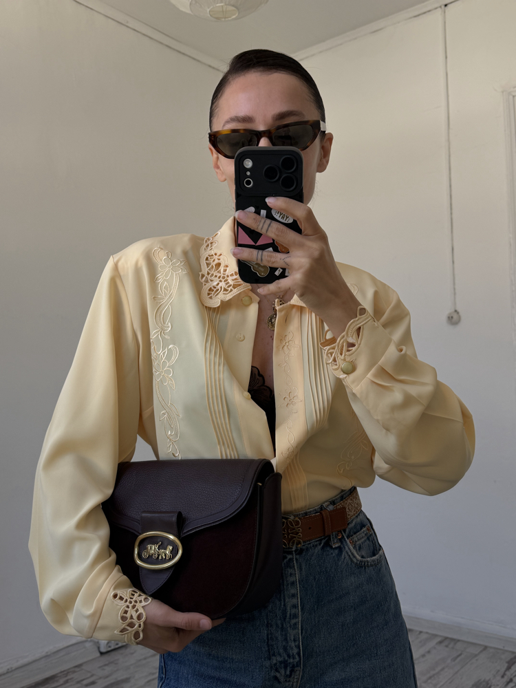 Alman Silky Touch Delikişi Detaylı Kimono Gömlek