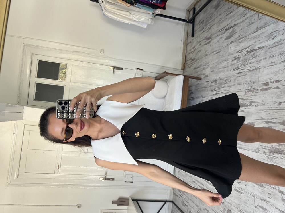 Maxi Yaka Fransız Petit Premium Elbise