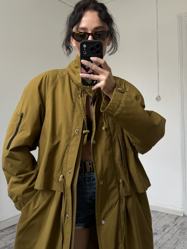 Alman Üretim Pelerin Detaylı Premium İçi Dokulu Trenchcoat