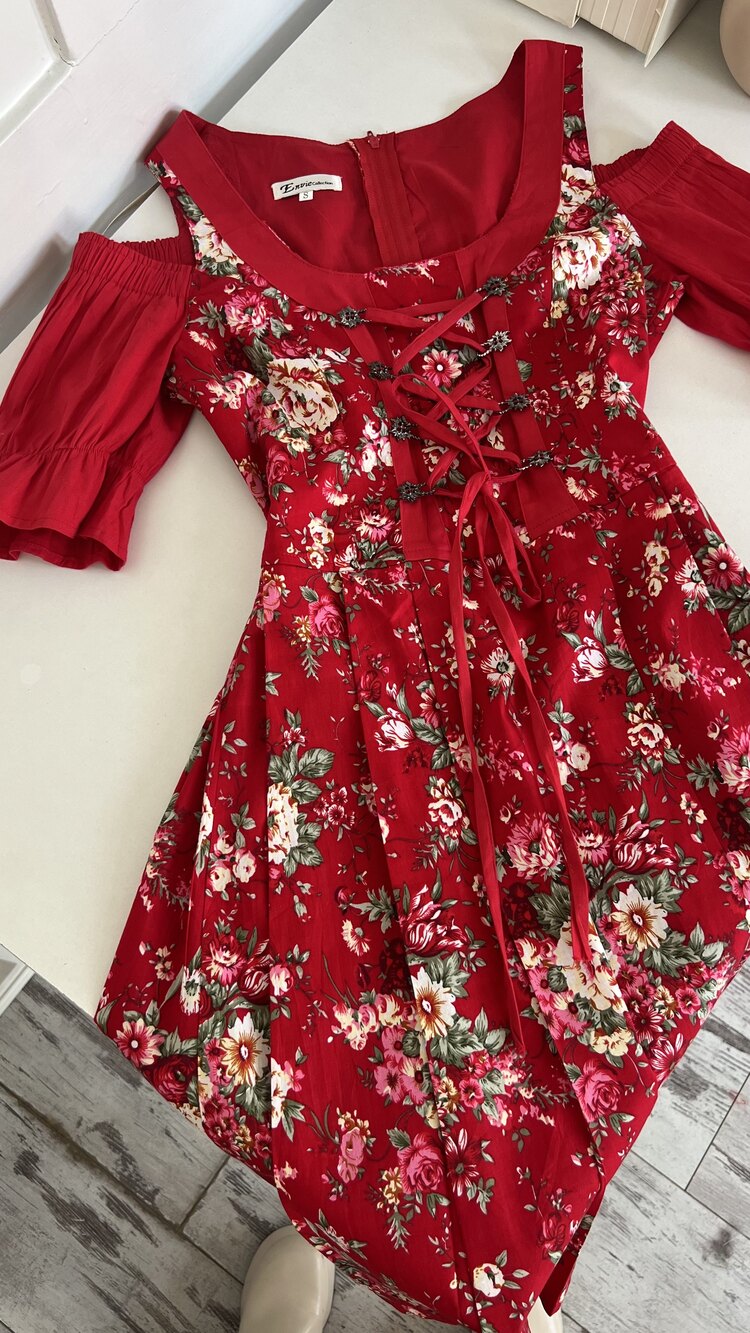 Envie Orjinal Alman Bavyera Exclusive Floral Elbise