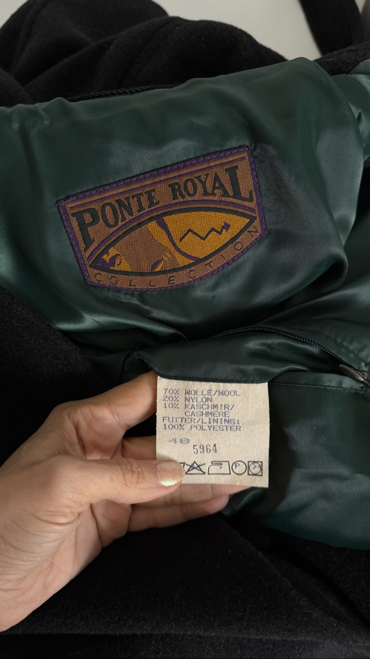 Ponte Royal %70 Merinos %10 Kaşmir İtalyan Exclusive Kuşaklı Kaşe Kaban