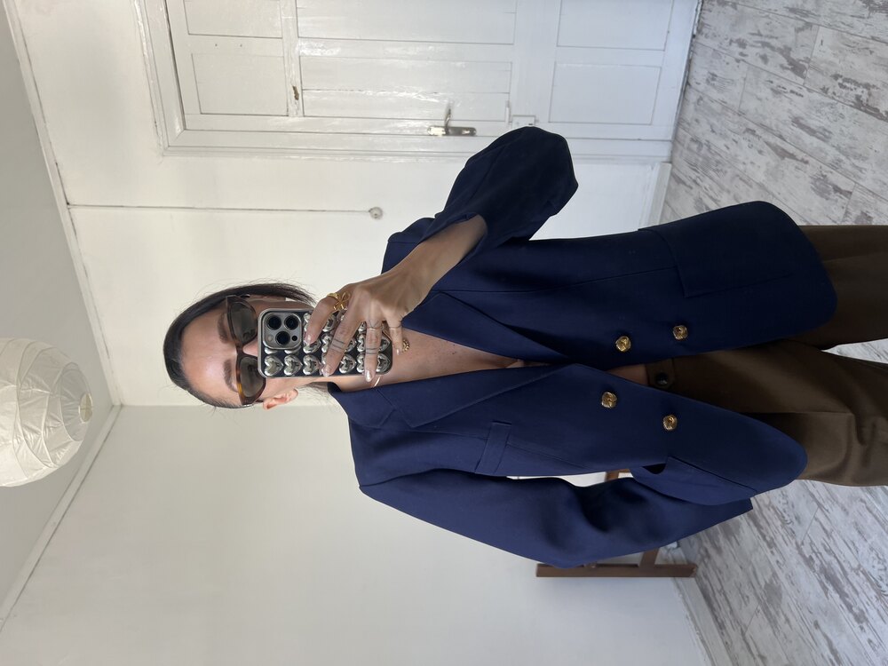 Alman Üretim Gold Düğme Detaylı Premium Blazer