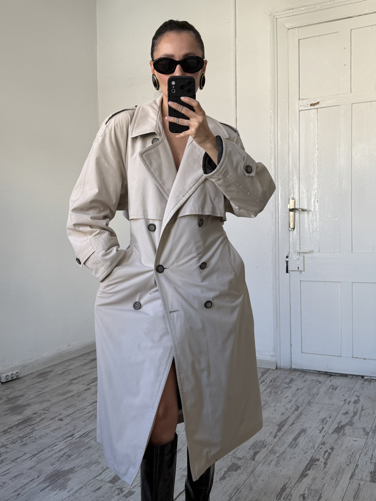 Alman Üretim İçi Polar Kaplama 3 Mevsim Trenchcoat