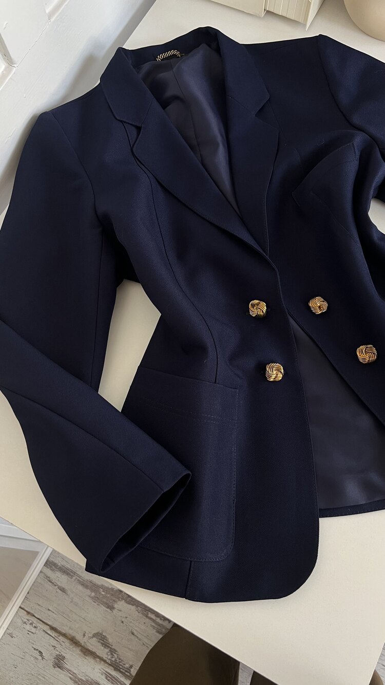 Alman Üretim Gold Düğme Detaylı Premium Blazer