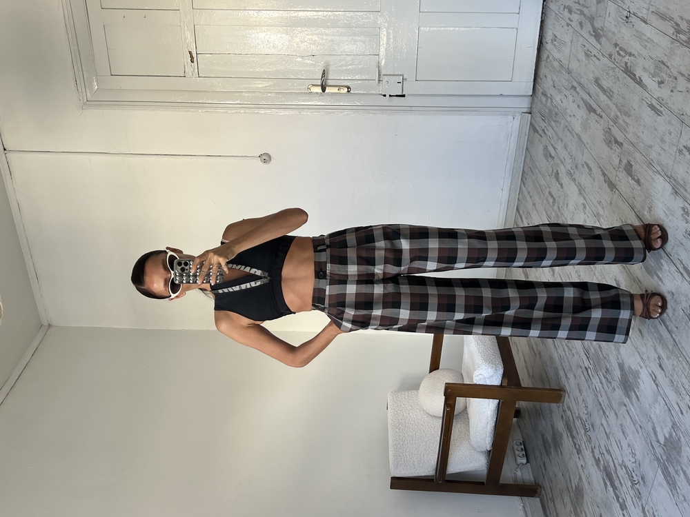 İngiliz Tartan 70s Style Premium Dokuma Pantolon