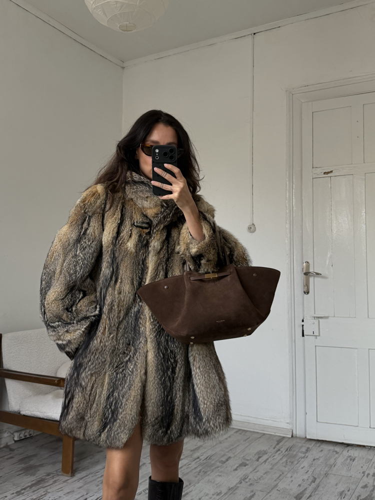 Stroll %100 Orjinal Gerçek Kürk (Tavşan) Exclusive Kaban