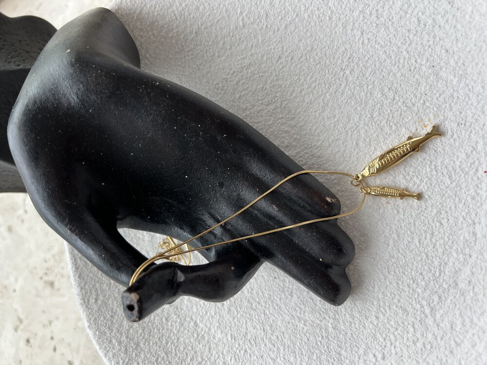 Luck Charm Balık Figürlü Kararmaz Çelik Premium Kolye