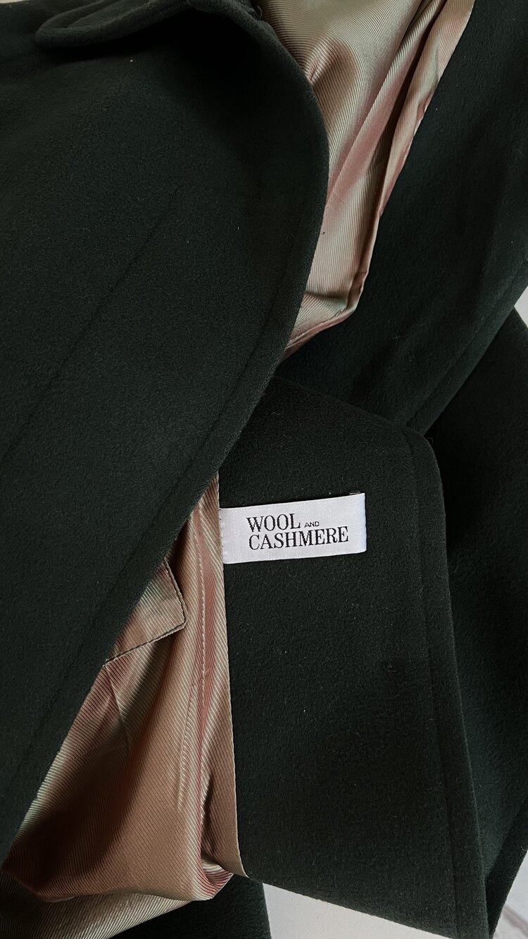 Wool and Cashmere %70 Yün %10 Kaşmir İçerikli Kaşe Kaban