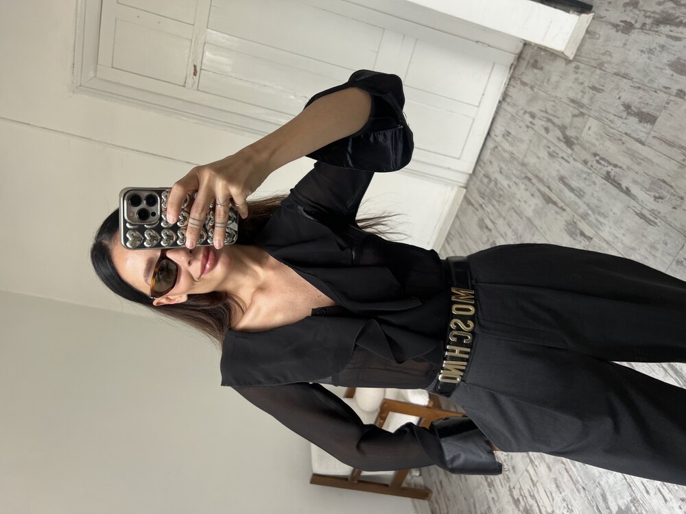 İngiliz Viscose Frill Detaylı Premium Bluz