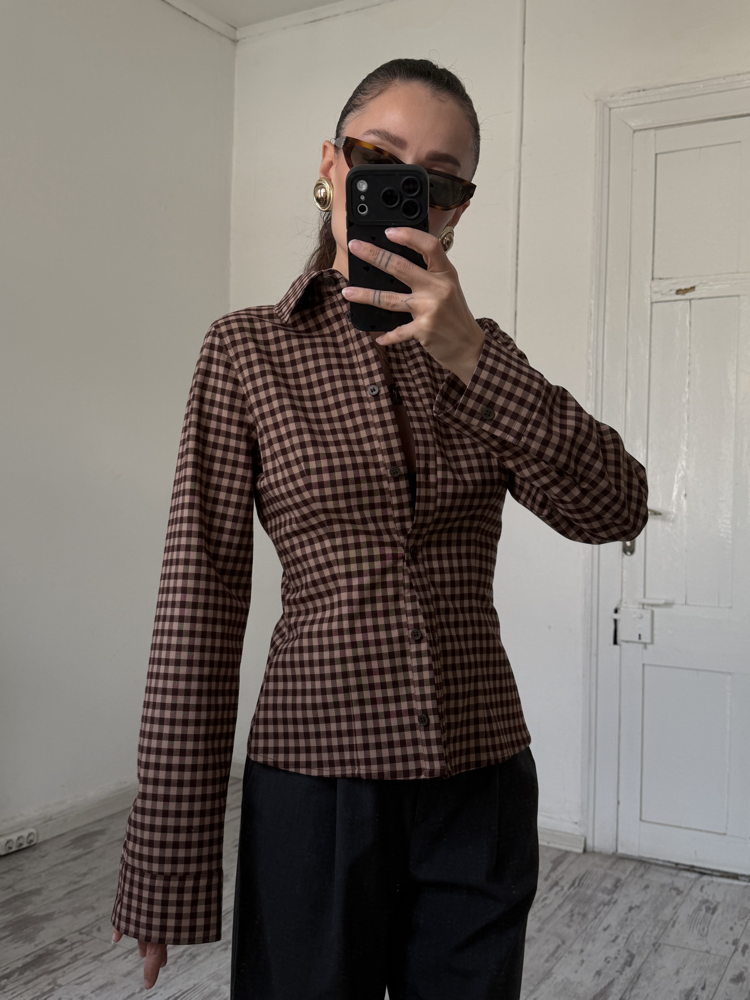 Cotton Blend İspanyol Güncel Kum Saati Model Gömlek