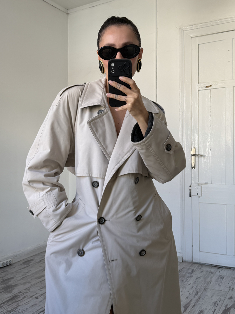 Alman Üretim İçi Polar Kaplama 3 Mevsim Trenchcoat
