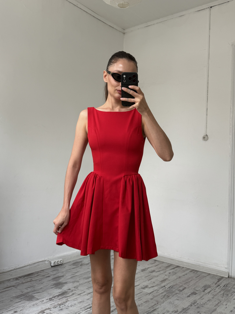 Holly Lolly Sıfır Etiletli Mini Korsaj Görünümlü Elbise