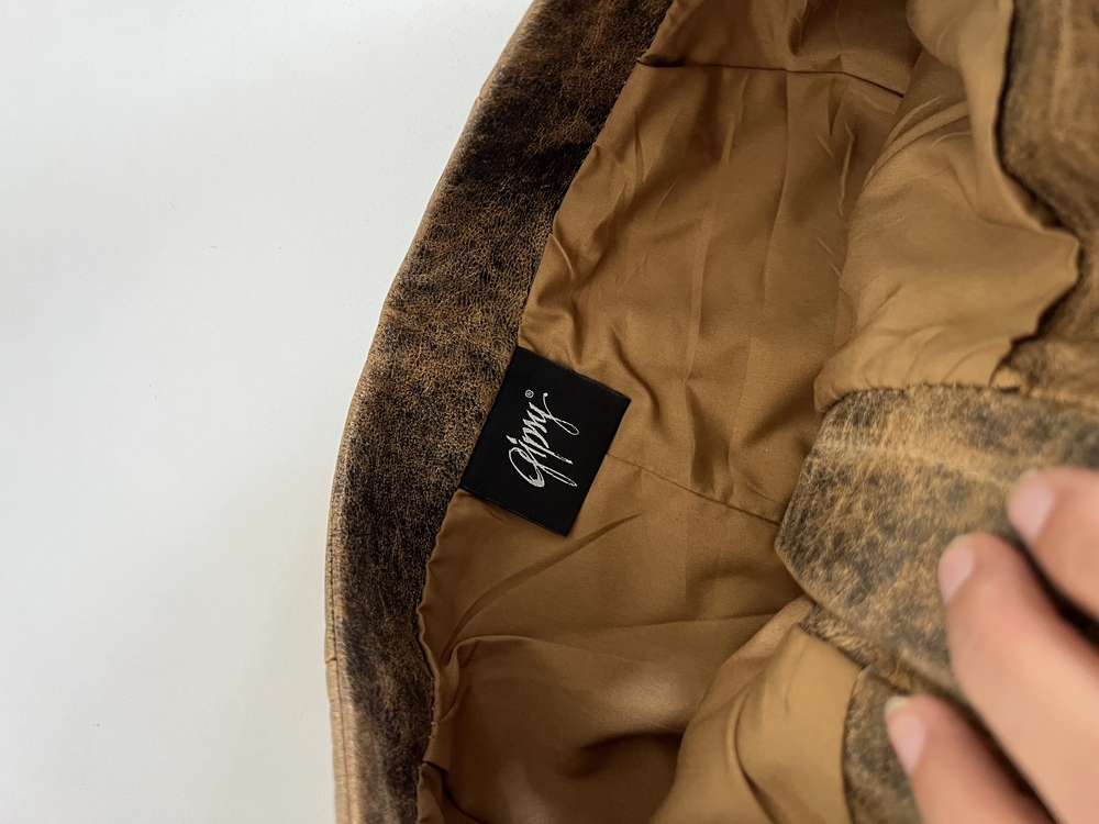 Gipsy %100 Gerçek Deri Taşlanmış Premium Etek