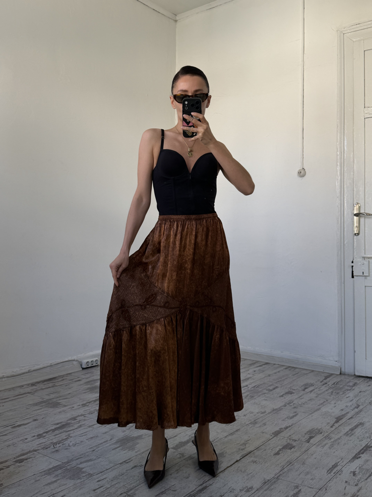 Une İtalyan Traditional %100 Viscose Premium Etek