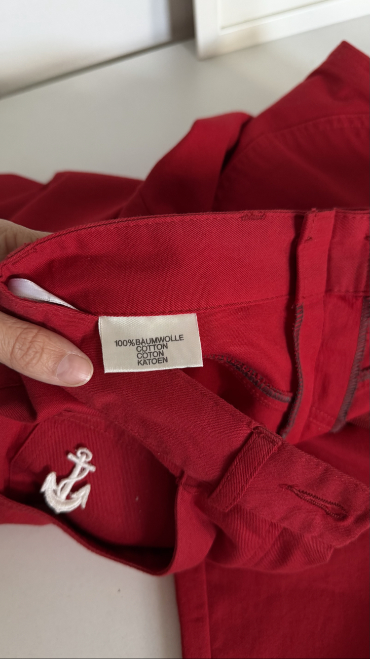 Alman Üretim %100 Cotton Bermuda Vintage Pantolon