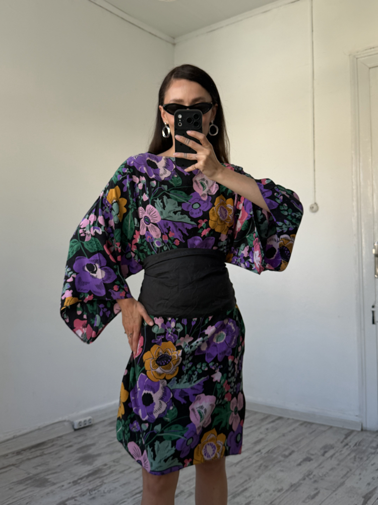 %100 İpek Custom Made Bel Fuları Hediyeli Elbise