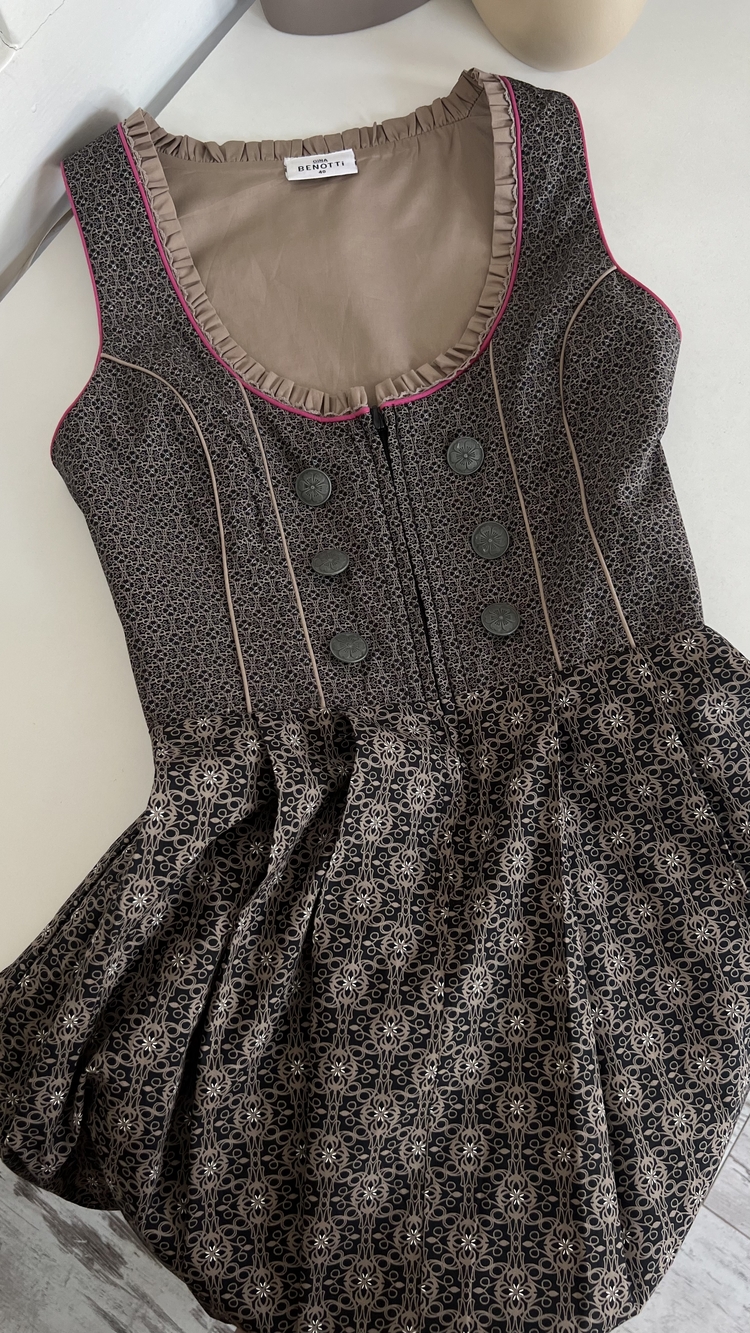 Gina Benotti İtalyan Tasarımcı İmzalı Exclusive %100 Cotton Korsajlı Elbise