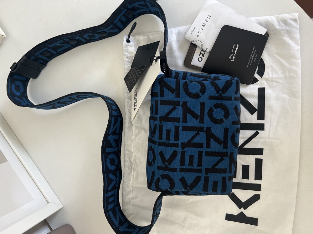 KENZO Marka Beymen Çıkışlı Faturalı Monogram Çanta