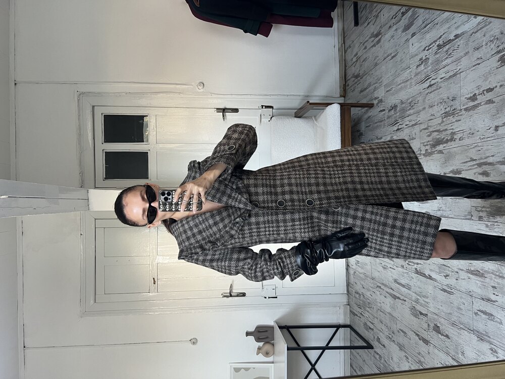 Mohair İçerikli Hand Tailored İçi Kapitone Kaplama 70s Kaşe Kaban