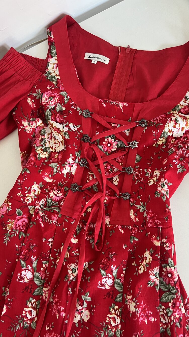 Envie Orjinal Alman Bavyera Exclusive Floral Elbise