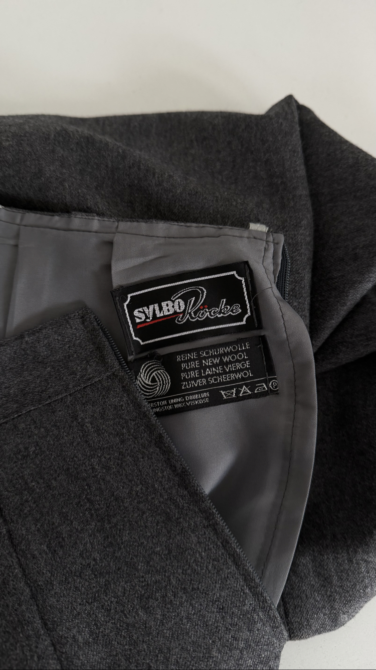 Stylo Rocks Tasarımcı İmzalı %100 Yün Kaşe Exclusive Etek (Kemersiz)