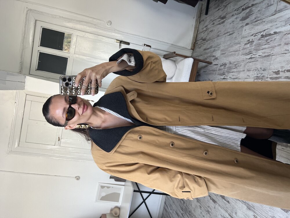 Barisal Germany Microseta Süet Dokulu Premium Trenchcoat