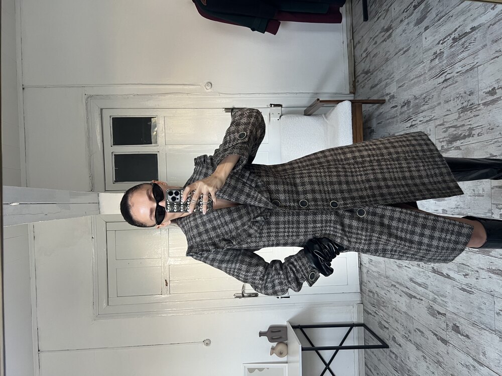 Mohair İçerikli Hand Tailored İçi Kapitone Kaplama 70s Kaşe Kaban