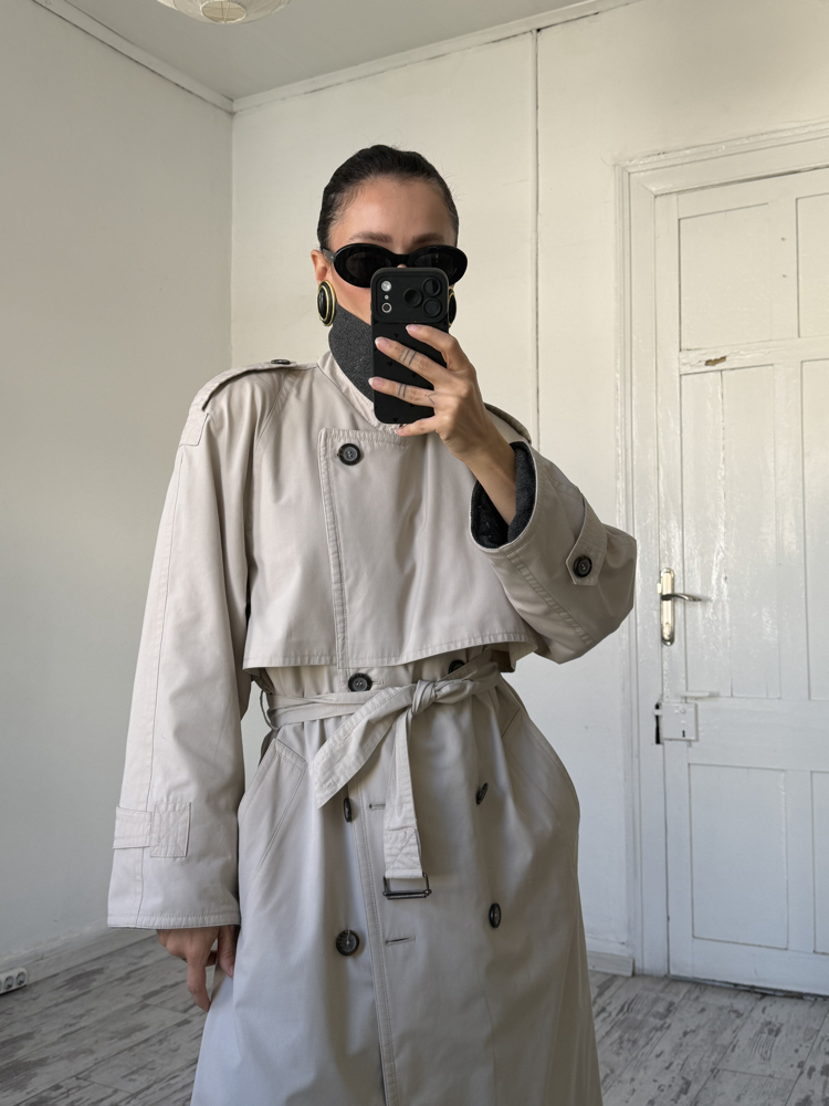 Alman Üretim İçi Polar Kaplama 3 Mevsim Trenchcoat