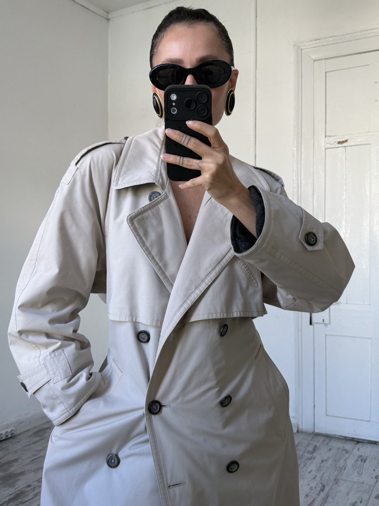Alman Üretim İçi Polar Kaplama 3 Mevsim Trenchcoat