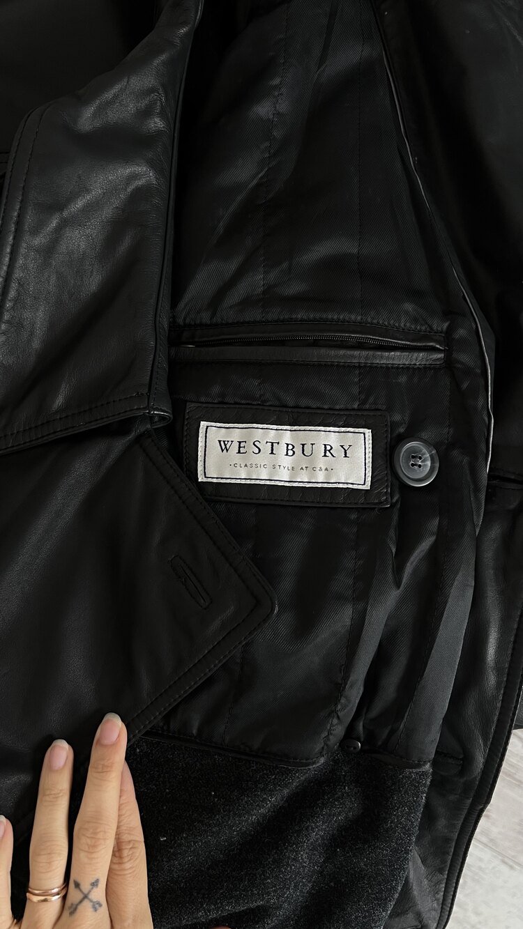 Westbury Germany %100 Gerçek Extra Yumuşak Kuzu Derisi Trench Kaban