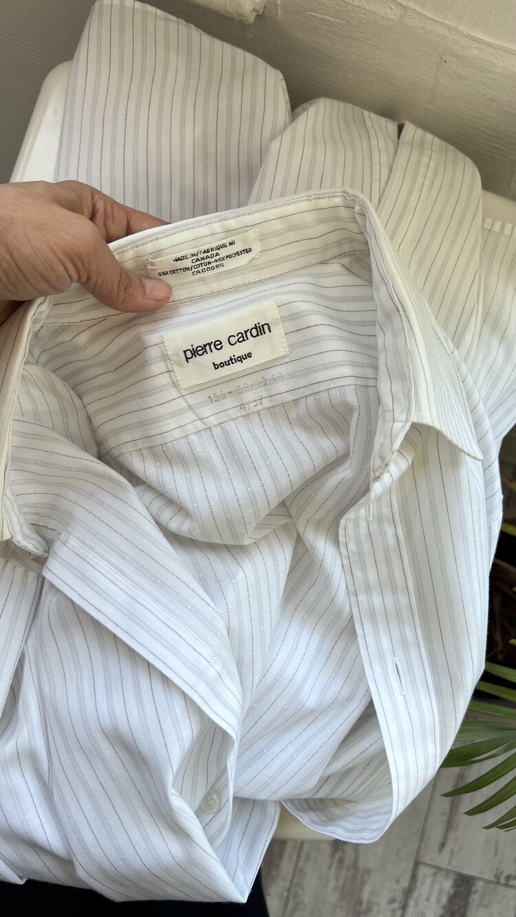 Pierre Cardin Made in Canada Stripe Boyfriend Gömlek