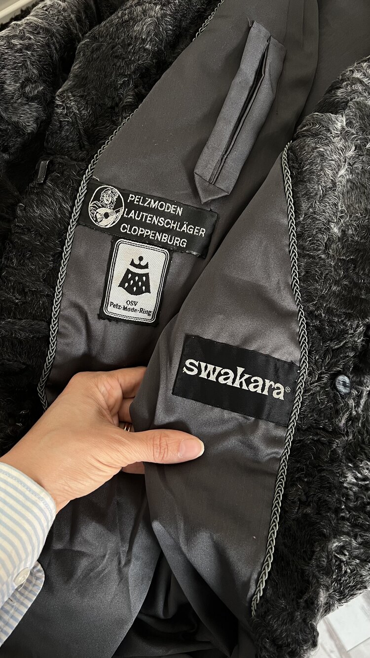 Swakara Pelzmoden Orjinal Astragan Kürk Kaban
