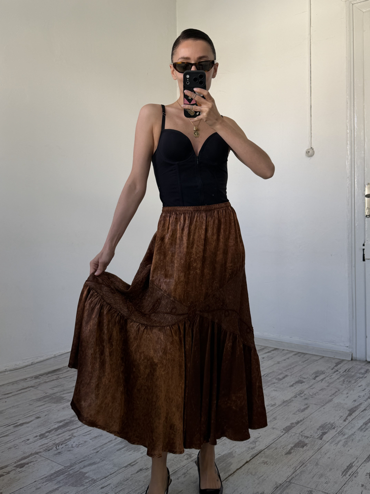 Une İtalyan Traditional %100 Viscose Premium Etek