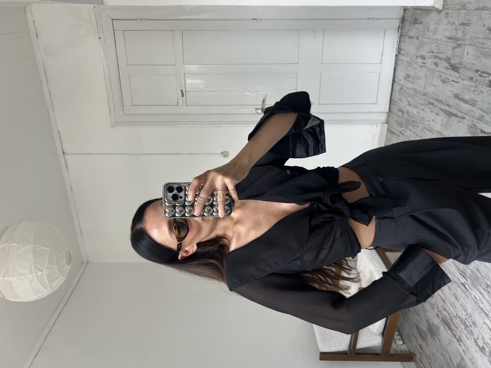 İngiliz Viscose Frill Detaylı Premium Bluz