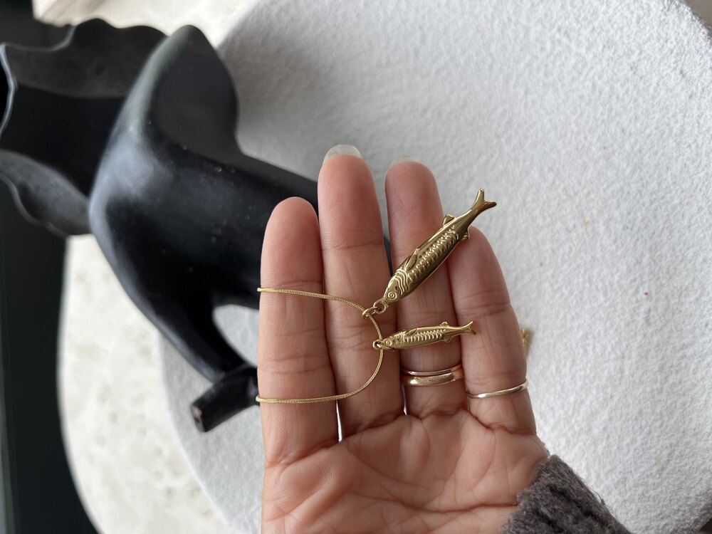 Luck Charm Balık Figürlü Kararmaz Çelik Premium Kolye