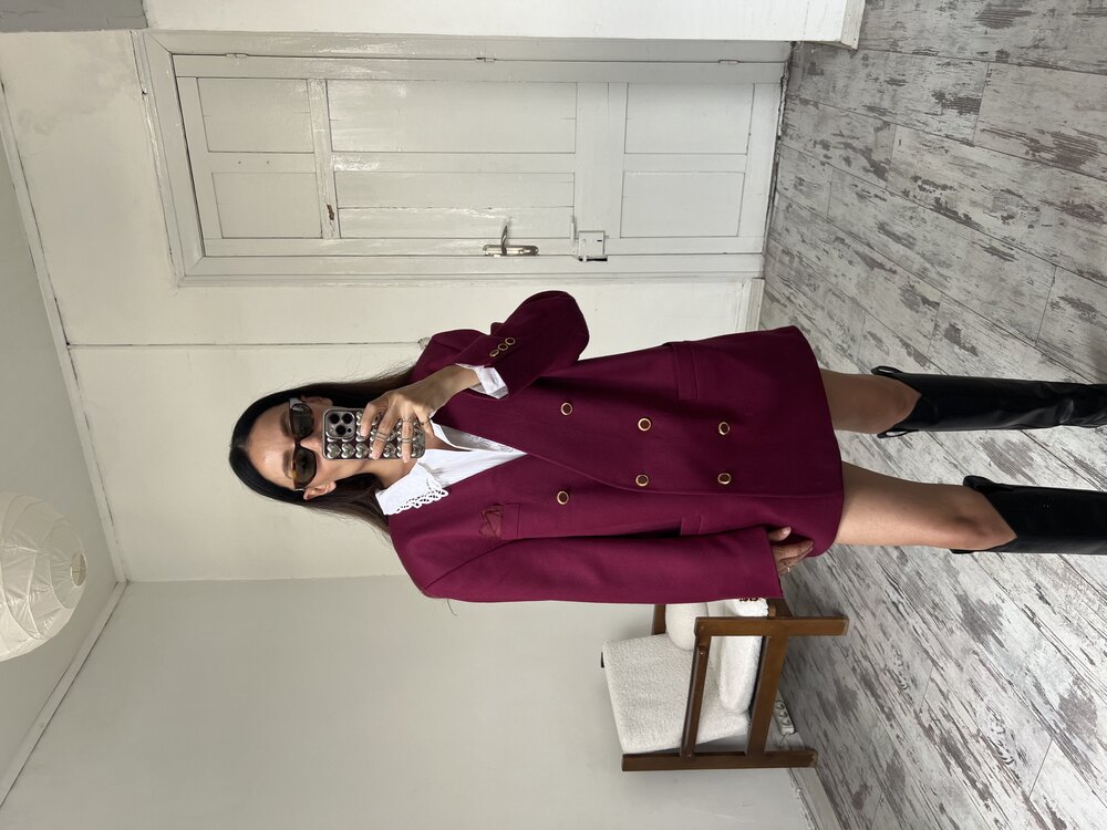 Westburry Wool Blend Midi Cherry Premium Blazer